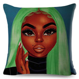 Colorful Beautiful Black Women Pillow Cases