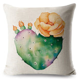Watercolor Cactus Pillow Cases