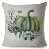 Yellow Pumpkin Watercolor Pillow Cases