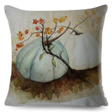 Yellow Pumpkin Watercolor Pillow Cases