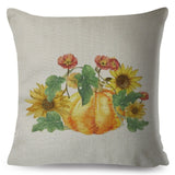 Yellow Pumpkin Watercolor Pillow Cases