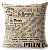 Vintage Newspaper Printed Pillow Cases