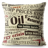 Vintage Newspaper Printed Pillow Cases