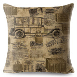 Vintage Newspaper Printed Pillow Cases