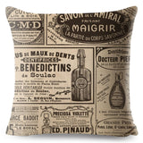 Vintage Newspaper Printed Pillow Cases