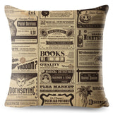 Vintage Newspaper Printed Pillow Cases