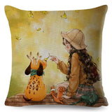 Cartoon Cute Girl Fairy Tale Pillow Cases