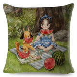 Cartoon Cute Girl Fairy Tale Pillow Cases