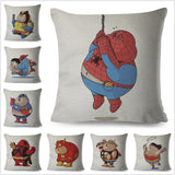 Cute Cartoon Fat Marvel Avengers Pillow Case
