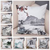 Chinese Ink Scenic Pillow Cases