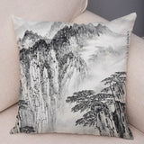 Chinese Ink Scenic Pillow Cases