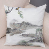 Chinese Ink Scenic Pillow Cases