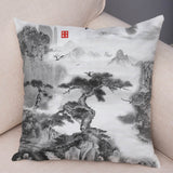Chinese Ink Scenic Pillow Cases