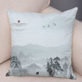 Chinese Ink Scenic Pillow Cases