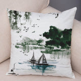 Chinese Ink Scenic Pillow Cases