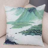 Chinese Ink Scenic Pillow Cases