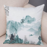Chinese Ink Scenic Pillow Cases