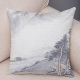 Chinese Ink Scenic Pillow Cases