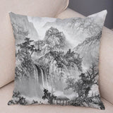 Chinese Ink Scenic Pillow Cases