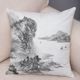 Chinese Ink Scenic Pillow Cases