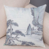 Chinese Ink Scenic Pillow Cases