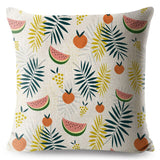 Tropical Palm Green Leaf Pillow Cases