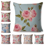 Nordic Style Rose Flower Pillow Cases