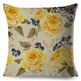 Nordic Style Rose Flower Pillow Cases