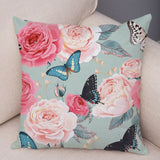 Nordic Style Rose Flower Pillow Cases