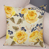 Nordic Style Rose Flower Pillow Cases