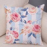 Nordic Style Rose Flower Pillow Cases