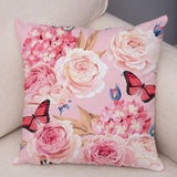 Nordic Style Rose Flower Pillow Cases