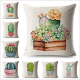 Watercolor Cactus Pillow Cases