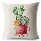 Watercolor Cactus Pillow Cases