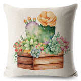 Watercolor Cactus Pillow Cases