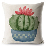 Watercolor Cactus Pillow Cases