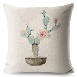 Watercolor Cactus Pillow Cases