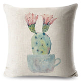 Watercolor Cactus Pillow Cases