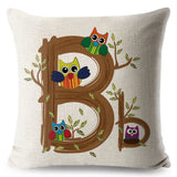 A-Z Cartoon Letter Pillow Cases