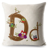 A-Z Cartoon Letter Pillow Cases