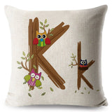 A-Z Cartoon Letter Pillow Cases