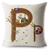 A-Z Cartoon Letter Pillow Cases