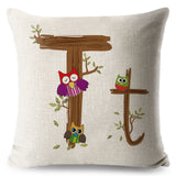 A-Z Cartoon Letter Pillow Cases
