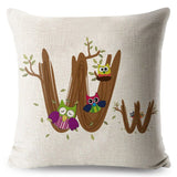 A-Z Cartoon Letter Pillow Cases