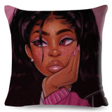 Colorful Beautiful Black Women Pillow Cases