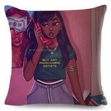 Colorful Beautiful Black Women Pillow Cases