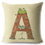 A-Z Cartoon Letter Pillow Cases