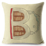 A-Z Cartoon Letter Pillow Cases