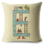 A-Z Cartoon Letter Pillow Cases