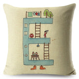 A-Z Cartoon Letter Pillow Cases